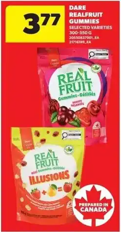 Real Canadian Superstore Dare realfruit gummies offer