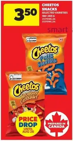 Real Canadian Superstore Cheetos snacks offer