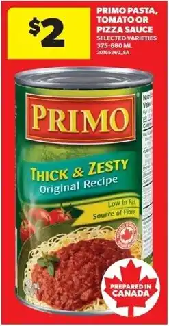 Real Canadian Superstore Primo pasta, tomato or pizza sauce offer