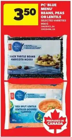 Real Canadian Superstore Pc blue menu beans, peas or lentils offer