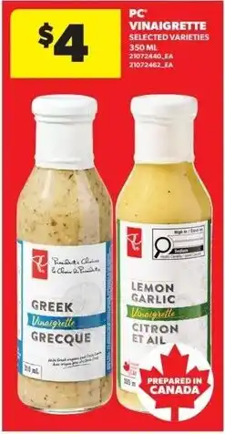 Real Canadian Superstore Pc vinaigrette offer
