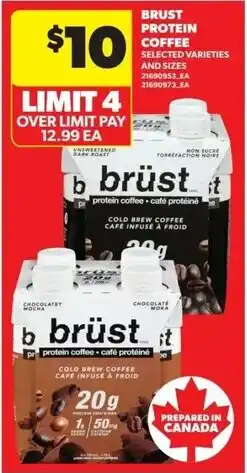 Real Canadian Superstore Brust protein coffee offer