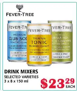 MVR Cash & Carry FEVER-TREE PREMIUM DRINK MIXERS offer