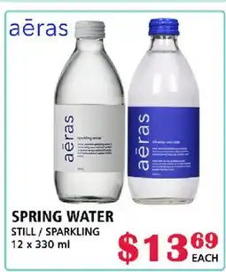 MVR Cash & Carry SPRING WATER offer