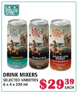 MVR Cash & Carry DRINK MIXERS offer