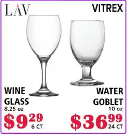 MVR Cash & Carry WINE GLASS, WATER GOBLET offer
