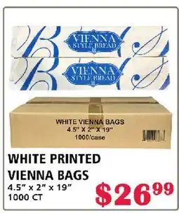 MVR Cash & Carry WHITE PRINTED VIENNA BAGS offer