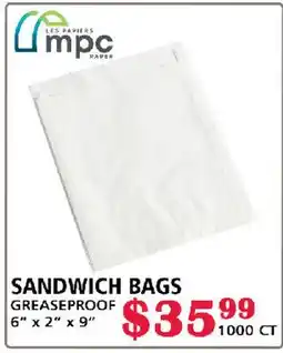 MVR Cash & Carry SANDWICH BAGS offer