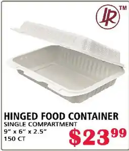 MVR Cash & Carry HINGED FOOD CONTAINER offer