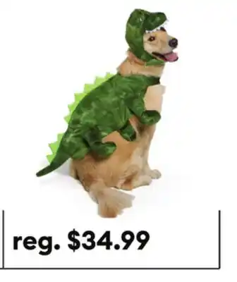 Petsmart Thrills & Chills Dinosaur Dog & Cat Costume offer