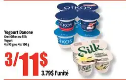 Bonanza Yogourt Danone Grec Oikos ou Silk offer
