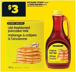 Real Canadian Superstore No name syrup or pancake mix offer