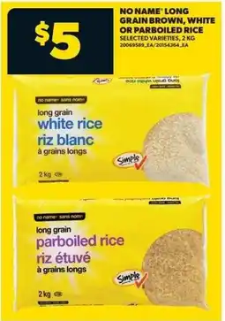 Real Canadian Superstore No name long grain brown, white or parboiled rice offer