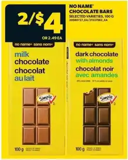 Real Canadian Superstore No name chocolate bars offer