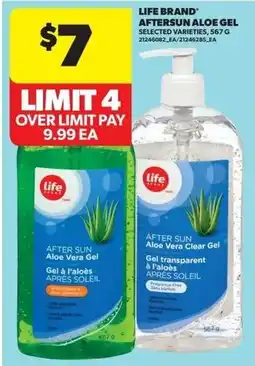 Real Canadian Superstore Life brand" aftersun aloe gel offer