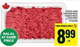 Food Basics EXTRA LEAN GROUND BEEF FAMILY PACK offer