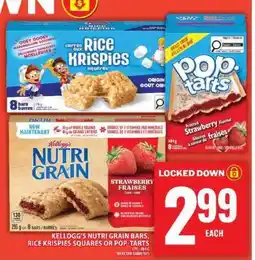 Food Basics KELLOGG’S NUTRI GRAIN BARS, RICE KRISPIES SQUARES OR POP‑TARTS offer