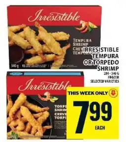 Food Basics Irresistible Tempura or Torpedo Shrimp offer