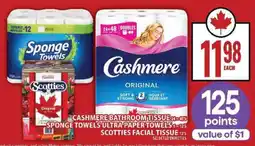 Food Basics Cashmere Bathroom Tissue, Sponge Towels Ultra Paper Towels, Scotties Facial Tissue offer
