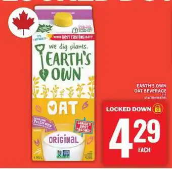 Food Basics EARTH’S OWN OAT BEVERAGE offer