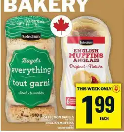 Food Basics SELECTION BAGELS OR ENGLISH MUFFINS offer