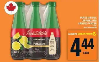 Food Basics Irresistible Sparkling Spring Water offer