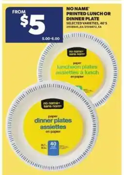 Real Canadian Superstore No Name Printed Lunch or Dinner Plate offer