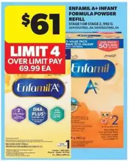 Real Canadian Superstore ENFAMIL A+ INFANT FORMULA POWDER REFILL offer