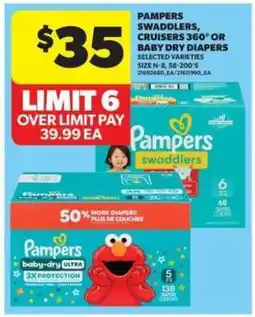 Real Canadian Superstore Pampers Swaddlers, Cruisers 360° or Baby Dry Diapers offer