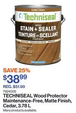 Patrick Morin Wood Protector Maintenance-Free, Matte Finish, Cedar offer