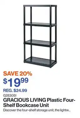 Patrick Morin Plastic Four-Shelf Bookcase Unit offer