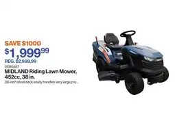 Patrick Morin Riding Lawn Mower, 452cc, 38 in offer