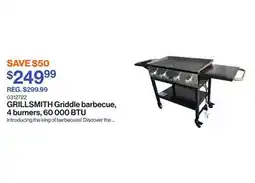 Patrick Morin Griddle barbecue, 4 burners, 60 000 BTU offer
