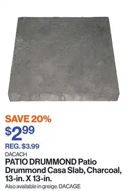 Patrick Morin Patio Drummond Casa Slab, Charcoal, 13-in. X 13-in offer