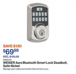 Patrick Morin Aura Bluetooth Smart Lock Deadbolt, Satin Nickel offer