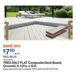 Patrick Morin SALT FLAT Composite Deck Board, Grooved, 5-1/2 in. x 12 ft offer