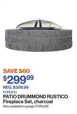 Patrick Morin RUSTICO Fireplace Set, charcoal offer