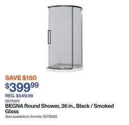 Patrick Morin BEGNA Round Shower, 36 in., Black / Smoked Glass offer