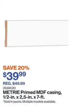 Patrick Morin Primed MDF casing, 1/2-in. x 2,5-in. x 7-ft offer