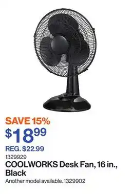 Patrick Morin Desk Fan, 16 in., Black offer