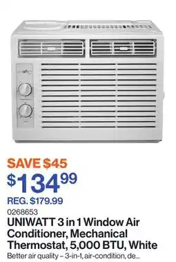 Patrick Morin 3 in 1 Window Air Conditioner, Mechanical Thermostat, 5,000 BTU, White offer