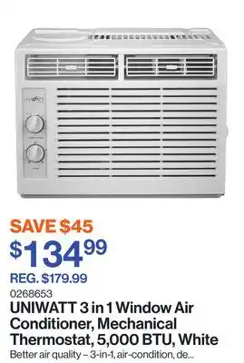 Patrick Morin 3 in 1 Window Air Conditioner, Mechanical Thermostat, 5,000 BTU, White offer