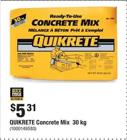 Home Depot QUIKRETE Concrete Mix offer