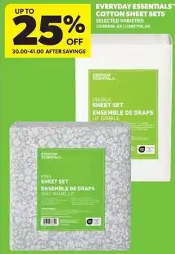 Real Canadian Superstore Everyday essentials cotton sheet sets offer