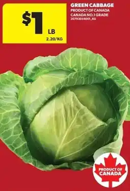 Real Canadian Superstore Green cabbage offer