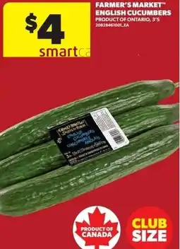 Real Canadian Superstore Farmer's market english cucumbers offer