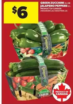 Real Canadian Superstore Green zucchini or jalapeno peppers offer