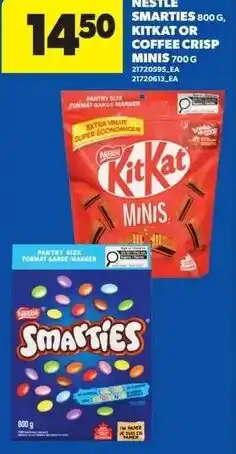 Real Canadian Superstore Nestlé smarties, kitkat or coffee crisp minis offer