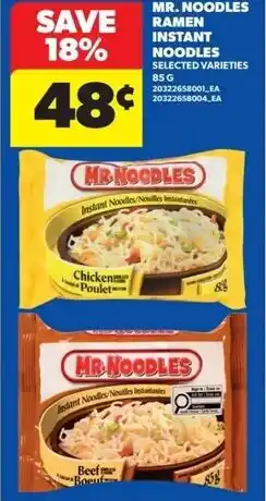 Real Canadian Superstore Mr. noodles ramen instant noodles offer