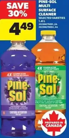 Real Canadian Superstore Pine-sol multi surface cleaner offer